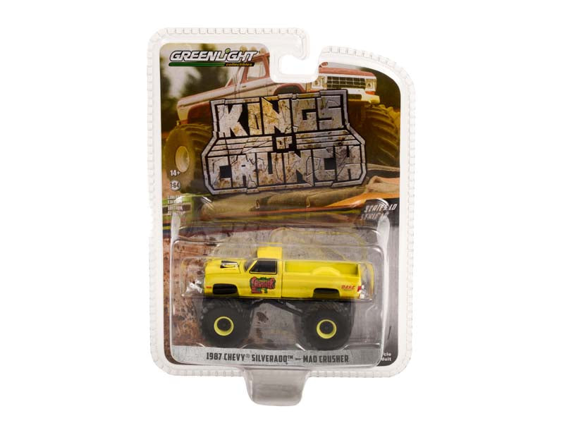 1987 Chevy Silverado Monster Truck - Mad Crusher (Kings of Crunch) Series 10 Diecast 1:64 Scale Model - Greenlight 49100C