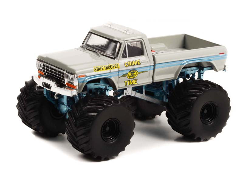1979 Ford F-250 Monster Truck - Crime Time State Trooper (Kings of Crunch) Series 11 Diecast 1:64 Model - Greenlight 49110C