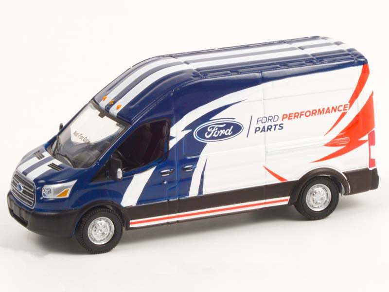 CHASE 2019 Ford Transit LWB High Roof - Ford Performance Parts (Route Runners) Series 4 Diecast 1:64 Scale Model - Greenlight 53040D