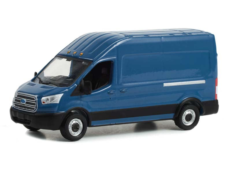 2017 Ford Transit LWB High Roof - Dark Blue (Route Runners) Series 5 Diecast 1:64 Scale Model - Greenlight 53050A