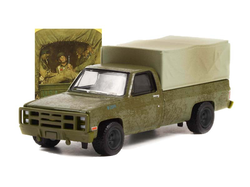 1984 Chevrolet M1008 w/ Cargo Cover (Norman Rockwell) Series 4 Diecast 1:64 Scale Model - Greenlight 54060F