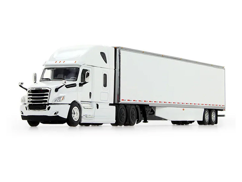 2018 Freightliner Cascadia High-Roof Sleeper w/ 53' Utility Trailer and Side Skirts Diecast 1:64 Scale Model - DCP 60-0744