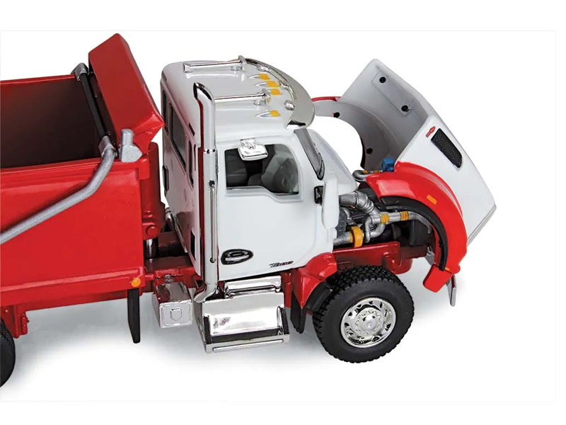 Kenworth T880 Rogue Dump - White & Viper Red Diecast 1:64 Scale Model - First Gear 60-1415