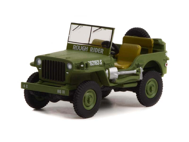 Theodore Roosevelt Jr’s 1942 Willys MB Jeep - U.S. Army World War II Normandy (Battalion 64) Series 2 Diecast 1:64 Scale Model - Greenlight 61020A