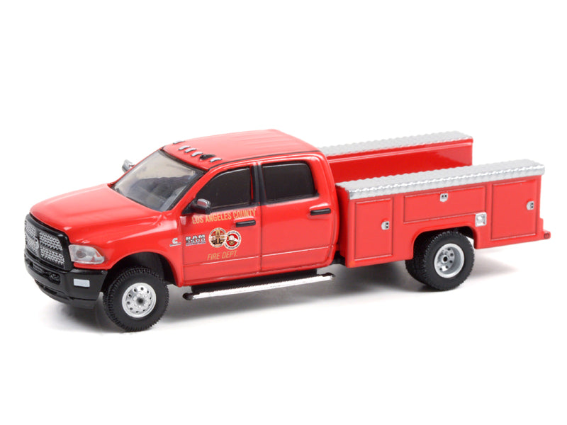 2017 Ram 3500 Dually - Los Angeles County Fire Department (Fire & Rescue) Series 1 Diecast 1:64 Scale Model - Greenlight 67010E