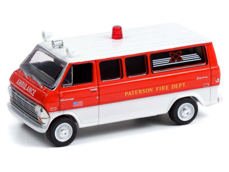CHASE 1970 Ford Econoline - Paterson Fire Dept. Paterson New Jersey (Fire & Rescue) Series 2 Diecast 1:64 Model - Greenlight 67020A