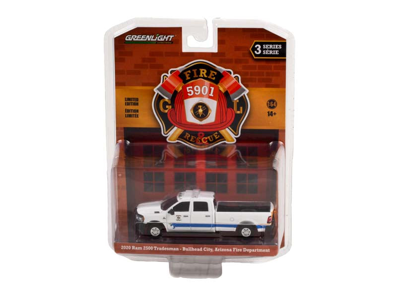 2020 Ram 2500 Tradesman - Bullhead Fire Department Arizona (Fire & Rescue) Series 3 Diecast 1:64 Scale Model - Greenlight 67030F