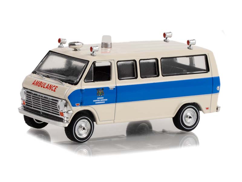 1969 Ford Econoline Ambulance - Ontario Hospital Services Commission (First Responders) Series 1 Diecast 1:64 Scale Model - Greenlight 67040A