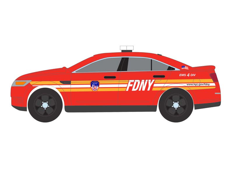 2016 Ford Police Interceptor Sedan - FDNY EMS Division 4 (First Responders) Series 1 Diecast 1:64 Scale Model - Greenlight 67040C