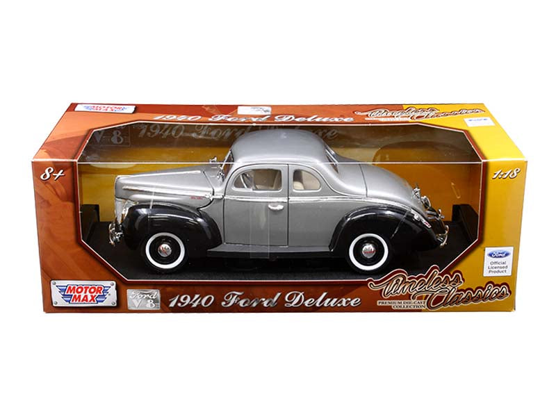 1940 Ford Deluxe - Grey and Black (Timeless Classics) Diecast 1:18 Scale Model Car - Motormax 73108GRYBK