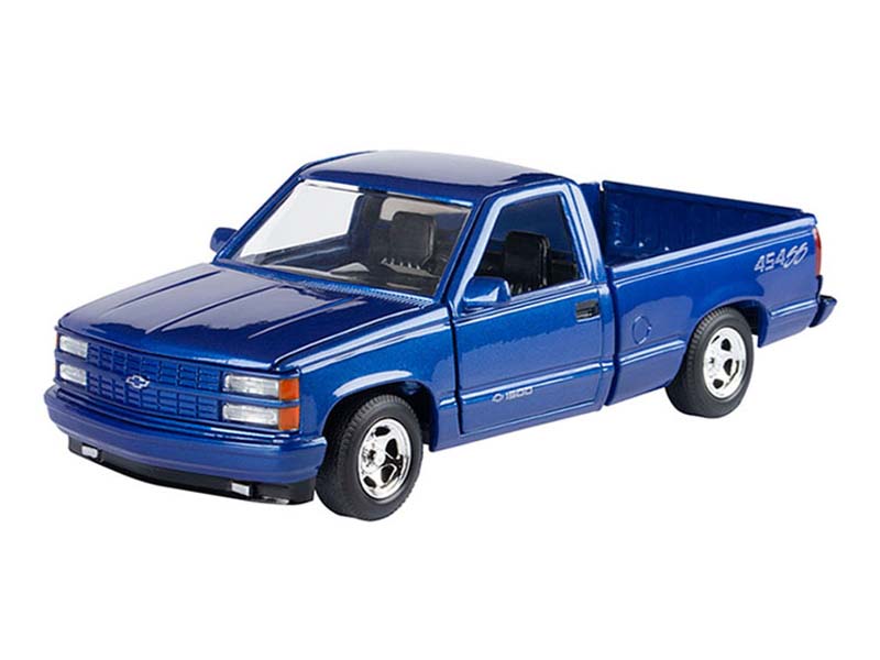 1992 Chevrolet 454 SS Pickup - Blue Metallic (MiJo Exclusives) Diecast 1:24 Scale Model - Motormax 73203MBL