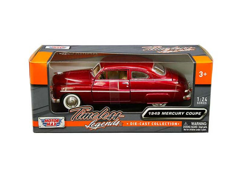1949 Mercury Coupe - Red (Timeless Legends) Diecast 1:24 Scale Model - Motormax 73225RD