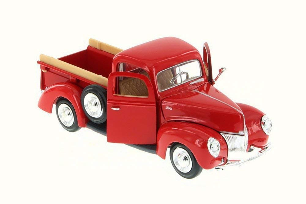 1940 Ford Pickup Truck - Red Diecast 1:24 Scale Model - Motormax 73234RD