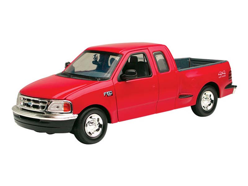 2001 Ford F150 Flareside Supercab Pickup Truck - Red Diecast 1:24 Scale Model - Motormax 73284RD