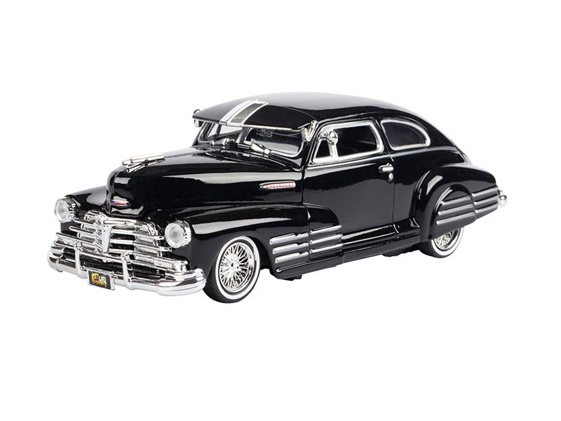 1948 Chevrolet Aereosedan Fleetside Lowrider - Black (Get Low) Diecast 1:24 Scale Model - Motormax 79027BK