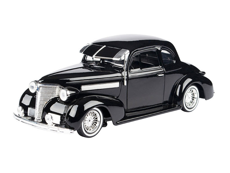 1939 Chevrolet Coupe Lowrider - Black (Get Low) Diecast 1:24 Scale Model - Motormax 79028BK