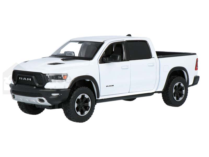 2019 Ram 1500 Crew Cab Rebel - White (Timeless Legends) Diecast 1:24 M ...