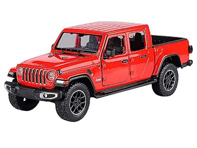 2021 Jeep Gladiator Overland - Red Closed Top (Timeless Legends) Diecast 1:24 Scale Model - Motormax 79365RD