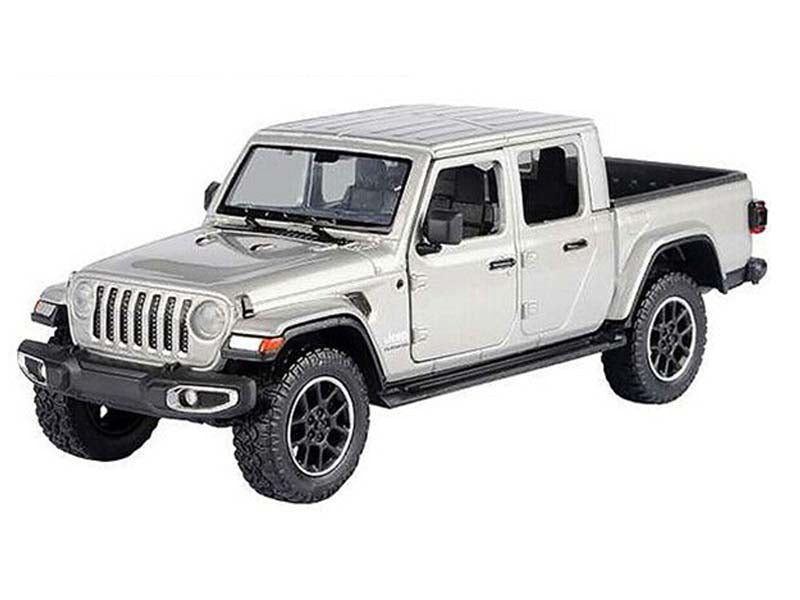 2021 Jeep Gladiator Overland - Silver Closed Top (Timeless Legends) Diecast 1:24 Scale Model - Motormax 79365SIL