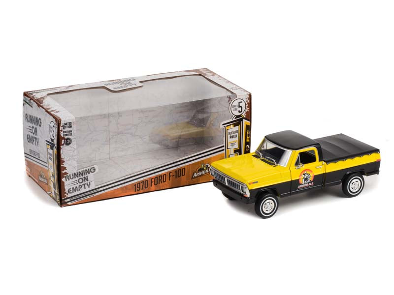 1970 Ford F-100 w/ Bed Cover - Armor All (Running On Empty) Series 5 Diecast 1:24 Scale Model - Greenlight 85063