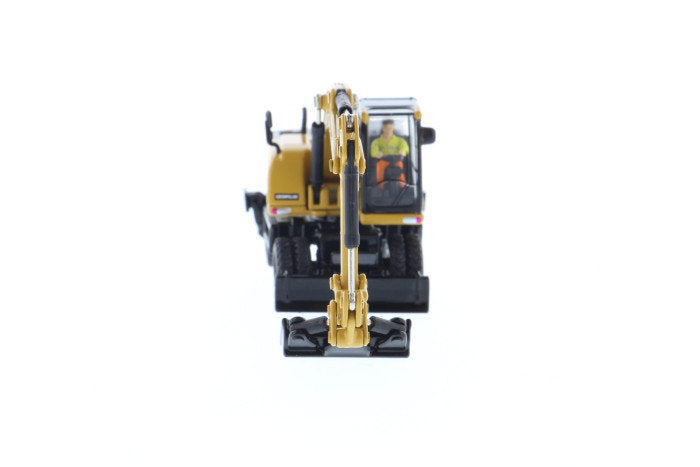 Caterpillar CAT M318D Wheeled Excavator w/ Operator (High Line Series) 1:87 HO Scale Model - Diecast Master 85177