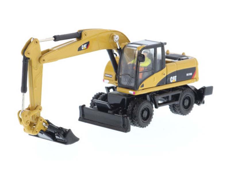 Caterpillar CAT M318D Wheeled Excavator w/ Operator (High Line Series) 1:87 HO Scale Model - Diecast Master 85177