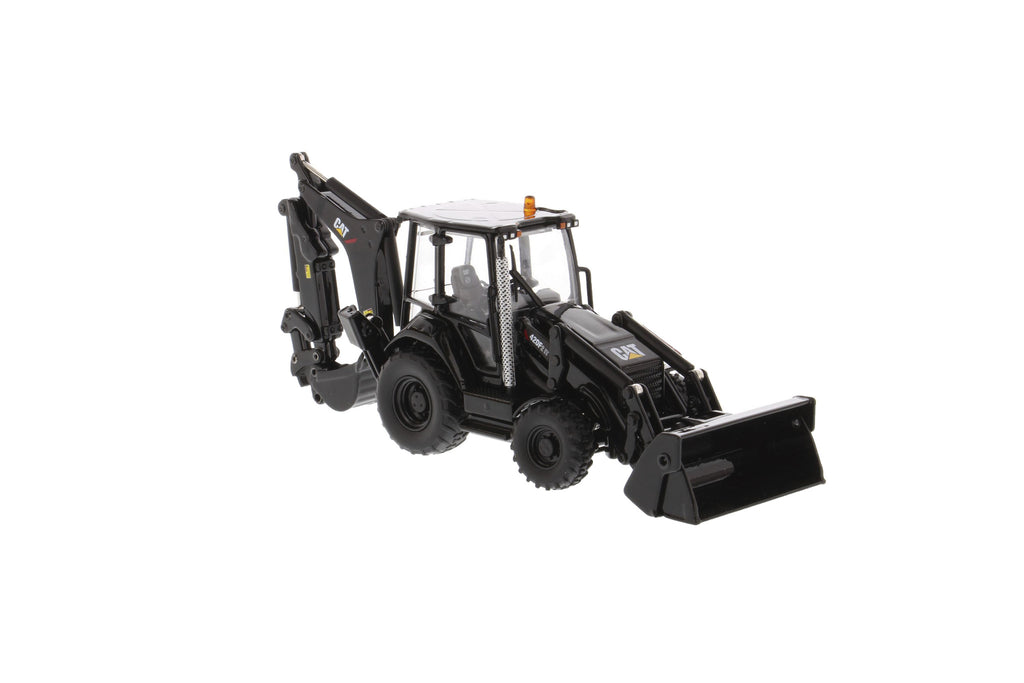 Caterpillar Cat 420F2 IT Backhoe Loader Black Finish w/ Work Tools and Figures (High Line Series) 1:50 Scale Model - Diecast Masters 85234