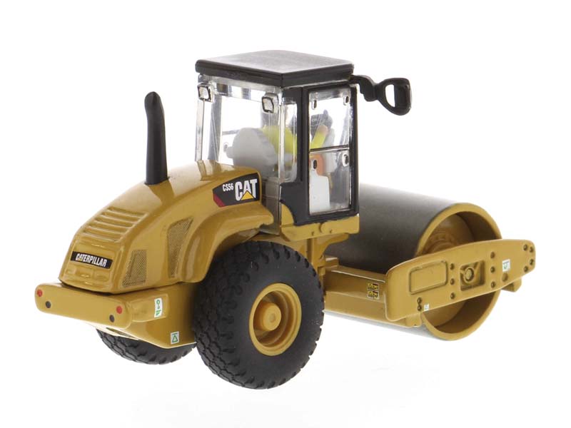 CAT Caterpillar CS56 Smooth Drum Vibratory Soil Compact (High Line Series) 1:87 HO Scale Model - Diecast Masters 85246