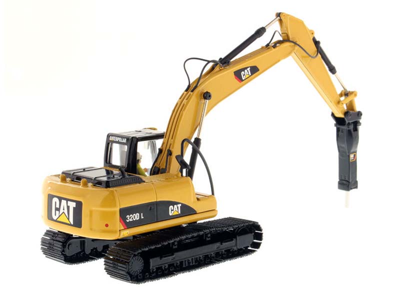 CAT Caterpillar 320D L Hydraulic Excavator w/ Hammer (Core Classics Series) 1:50 Scale Model - Diecast Masters 85280C