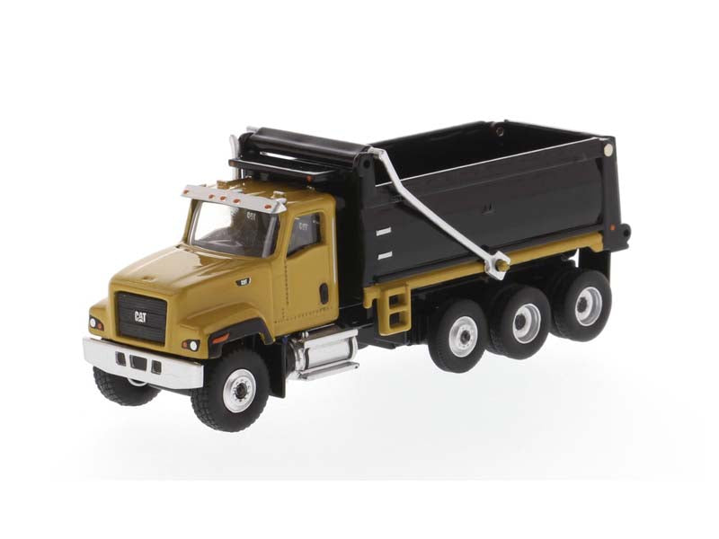 Caterpillar CAT CT681 Dump Truck Yellow & Black (High Line Series) 1:87 HO Scale Model - Diecast Master 85514