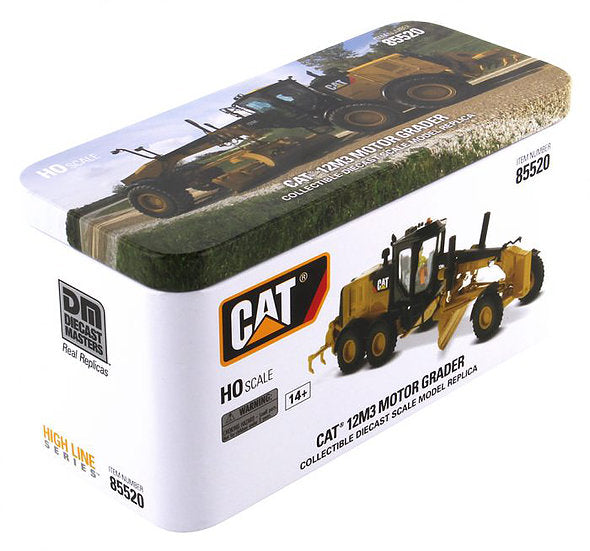 Caterpillar CAT 12M3 Motor Grader (High Line Series) 1:87 HO Scale Model - Diecast Master 85520