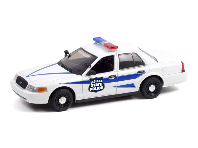 2008 Ford Crown Victoria Police Interceptor (Indiana State Police) "Hot Pursuit" Diecast 1:24 Scale Model - Greenlight 85543