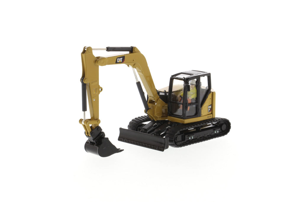 CAT Caterpillar 309 CR Next Generation Mini Hydraulic Excavator w/ Work Tools & Operator (High Line Series) 1:50 Scale Model - Diecast Masters 85592