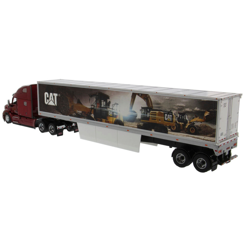 Peterbilt 579 Day Cab w/ CAT® Mural Trailer (Transport Series) 1:50 Scale Model - Diecast Masters 85665