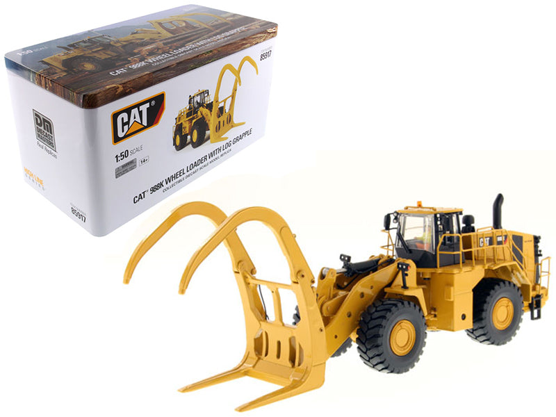 Caterpillar CAT 988K Wheel Loader w/ Grapple w/ Operator "High Line Series" 1:50 Scale Model - Diecast Masters - 85917