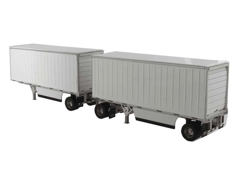 Wabash National 28' Pup Trailers - White 1:50 Scale Model - Diecast Masters 91036