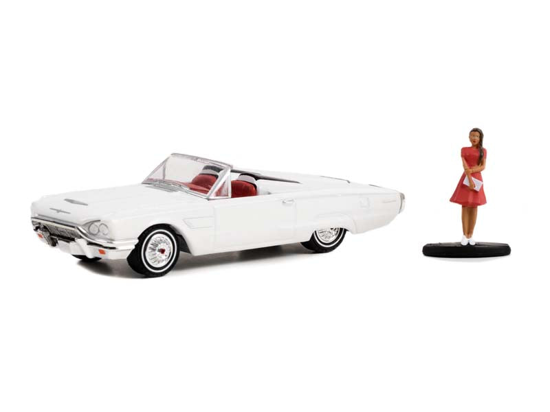1965 Ford Thunderbird Convertible w/ Woman in Dress (The Hobby Shop) Series 14 Diecast 1:64 Scale Model Car - Greenlight 97140B
