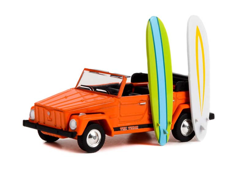 1971 Volkswagen Thing (Type 181) "The Thing" w/ Surfboards (The Hobby Shop) Series 14 Diecast 1:64 Scale Model Car - Greenlight 97140C