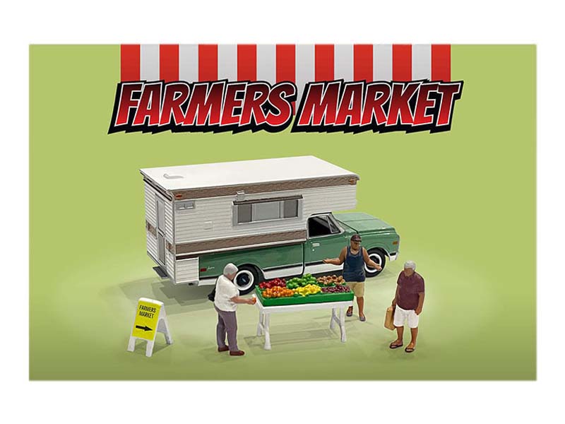 Farmer Market Figure Set (MiJo Exclusives) Diecast 1:64 Scale Model - American Diorama AD76501