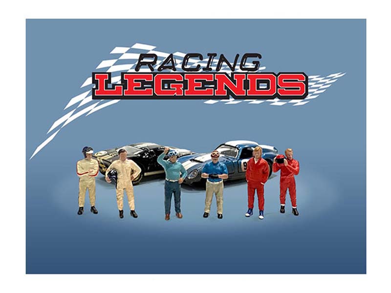 Racing Legends Figure Set (MiJo Exclusives) Diecast 1:64 Scale Model - American Diorama AD76503
