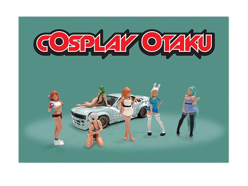 Cosplay Otaku Figure Set (MiJo Exclusives) Diecast 1:64 Scale Model - American Diorama AD76510