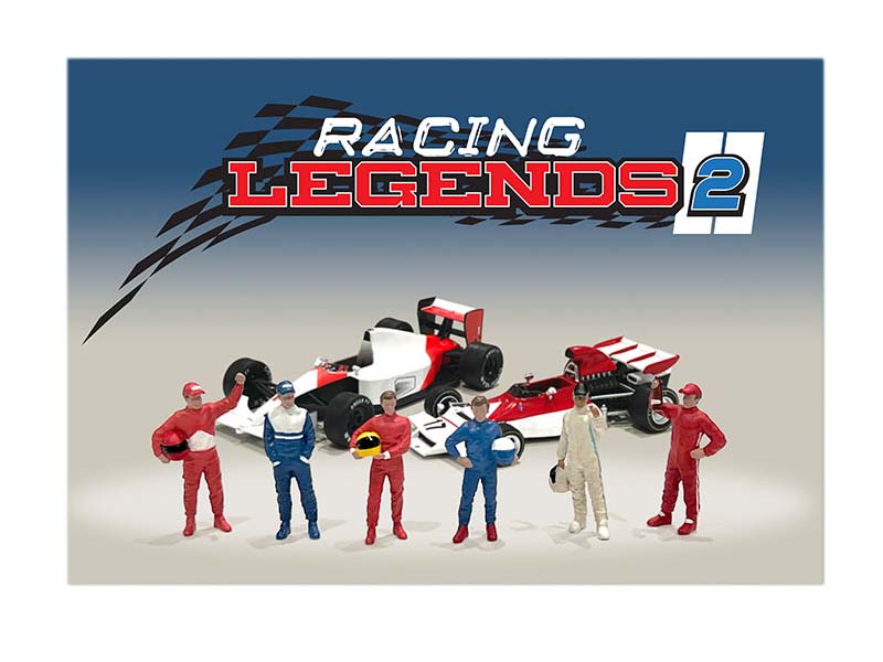 Racing legend 2 Figure Set (MiJo Exclusives) Diecast 1:64 Scale Model - American Diorama AD76511