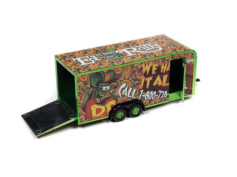 CHASE Enclosed Trailer - Rat Fink Diecast 1:64 Scale Model - Auto World AWSP106