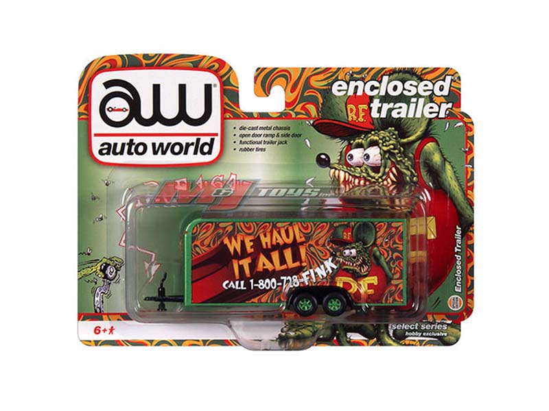 CHASE Enclosed Trailer - Rat Fink Diecast 1:64 Scale Model - Auto World AWSP106