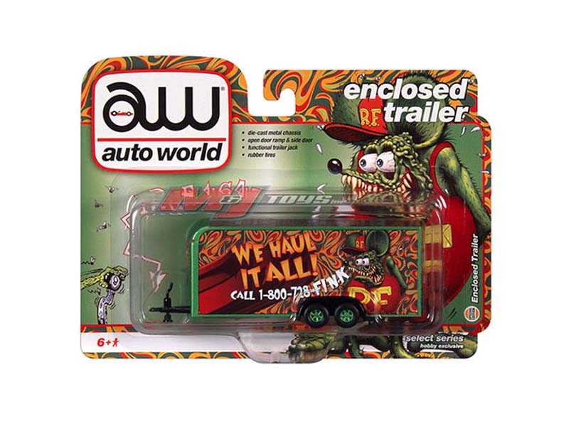 Enclosed Trailer - Rat Fink Diecast 1:64 Scale Model - Auto World AWSP106