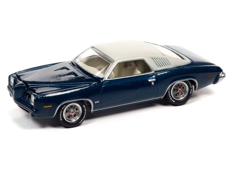 1973 Pontiac Grand Am - Admirality Blue Poly (Classic Gold Collection) 2021 Release 3A Diecast 1:64 Scale Model Car - Johnny Lightning JLCG026A
