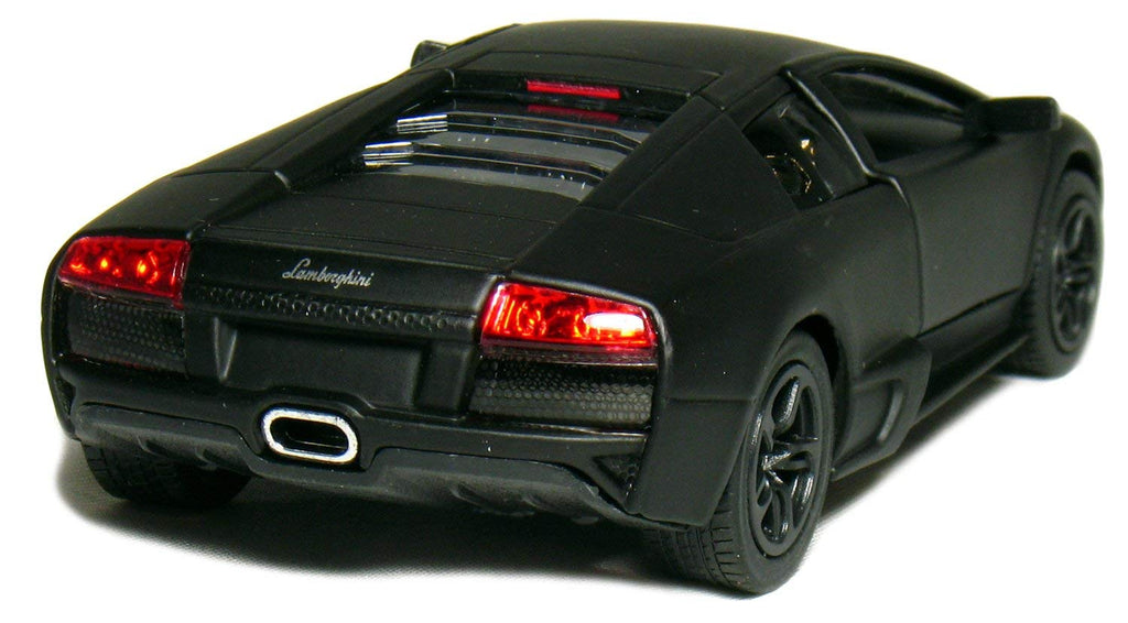 Lamborghini Murcielago LP640 Matte Black 5" Diecast Model Pullback - Kinsmart - KT5317