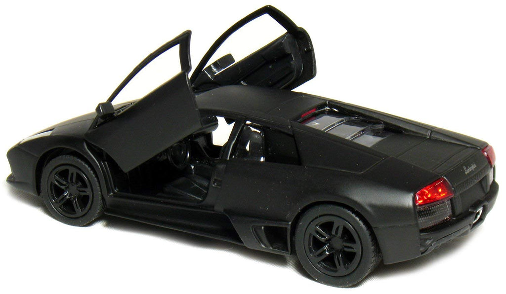Lamborghini Murcielago LP640 Matte Black 5" Diecast Model Pullback - Kinsmart - KT5317