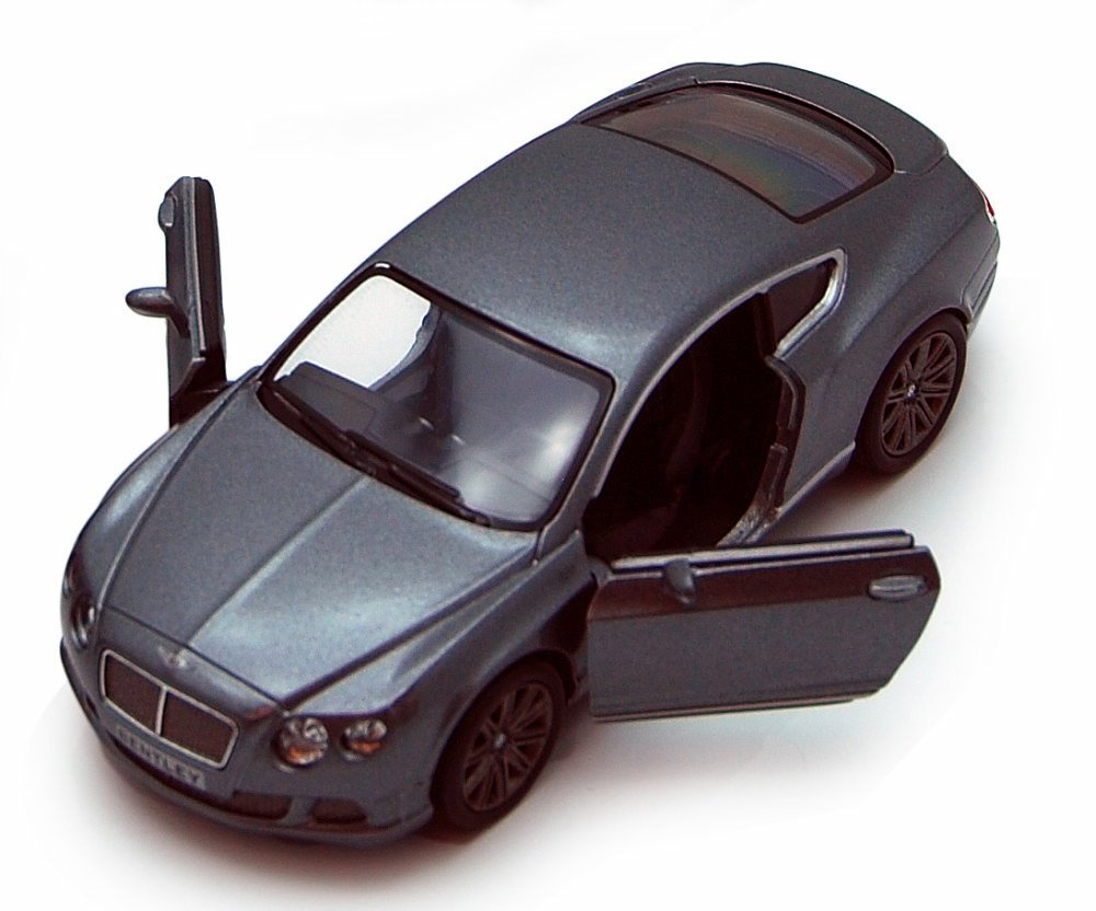 2012 Bentley Continental GT Diecast Model Gray 1:38 Scale Pullback - Kinsmart - KT5369GRY