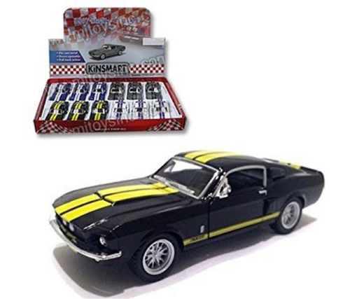 1967 Shelby GT-500 Black With Strips 4.5" Diecast Model